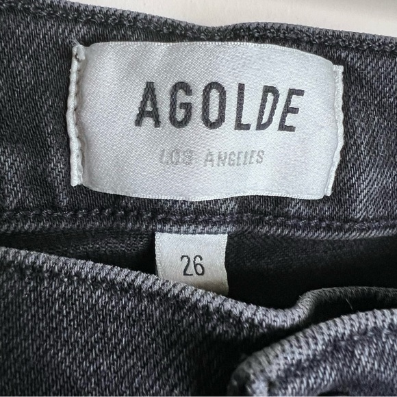 AGOLDE Nico High Rise Slim Jeans Size 26 Black - Picture 10 of 14